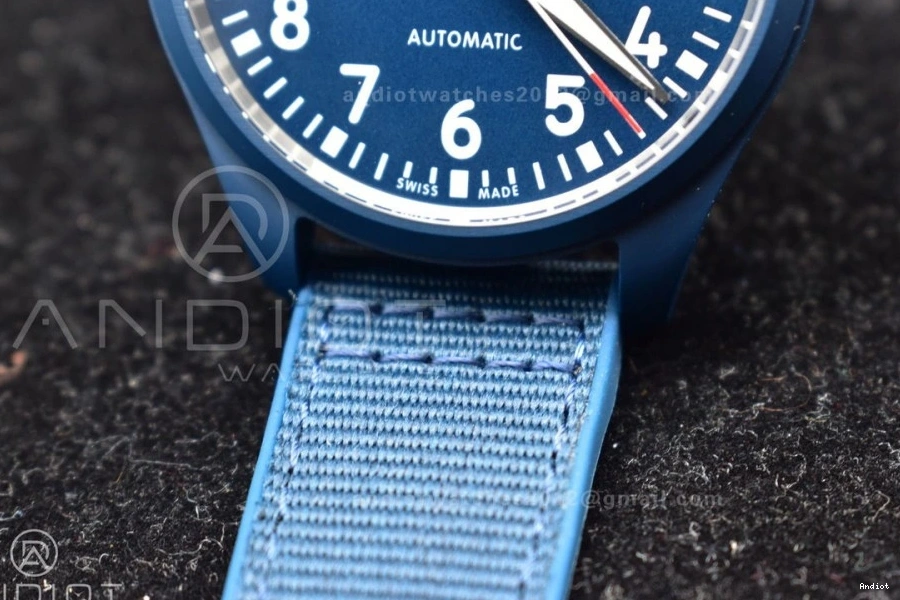Strap Blue 'Laureus Edition A2892 Blue Pilot Best for Watch on Good' of Ceramic M+F Sport Nylon 0311